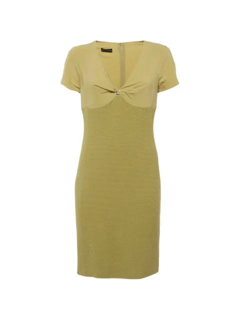 Emporio Armani Pre-Owned chiffon knit dress Green 1313555