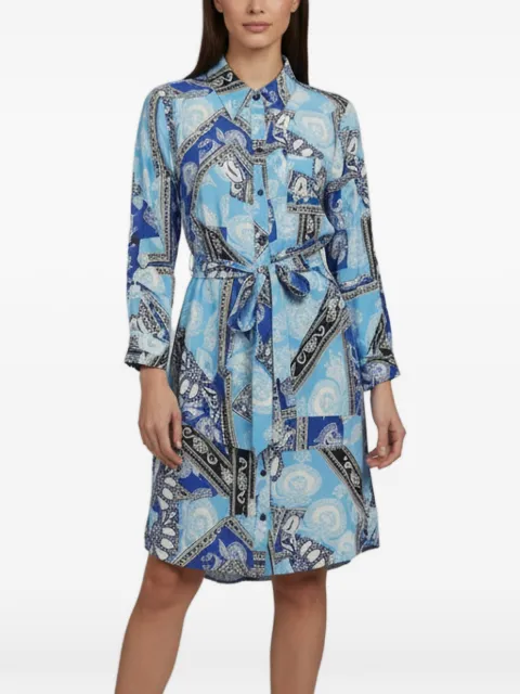 DVF Diane von Furstenberg printed long-sleeve dress Blue 1356814