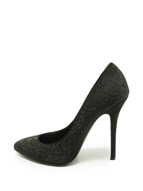 Giuseppe Zanotti Vintage crystal-embellished pointed-toe pumps Black 1353164