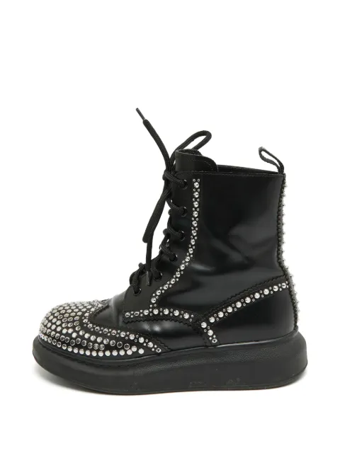 Alexander McQueen Pre-Owned studded lace-up ankle boots Black 1322981