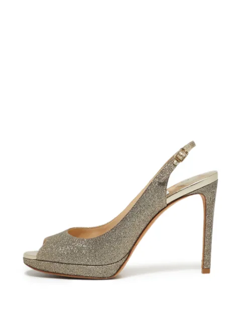 Jimmy Choo Pre-Owned glitter slingback pumps Gold 1275862