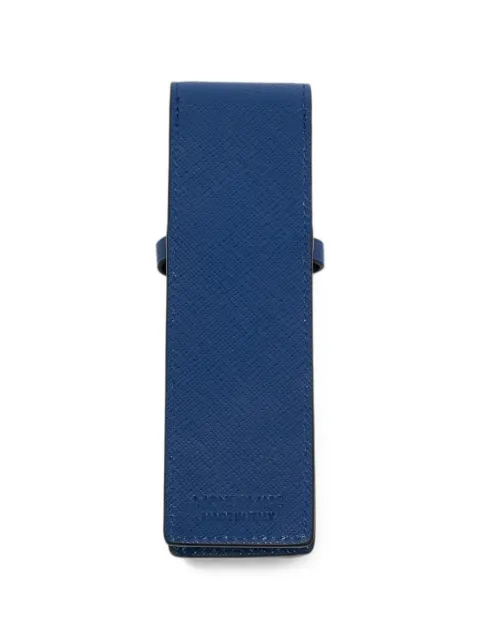 Montblanc flap leather pen pouch Blue 1339436