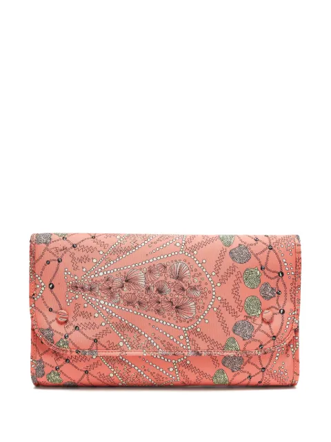 PUCCI Pre-Owned printed flap clutch bag Pink 1264120