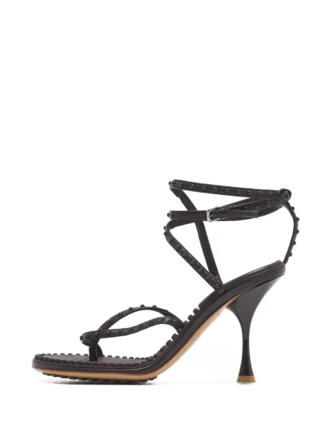Bottega Veneta Pre-Owned Lagoon Bubble ankle-strap leather heeled sandals Brown 1348038