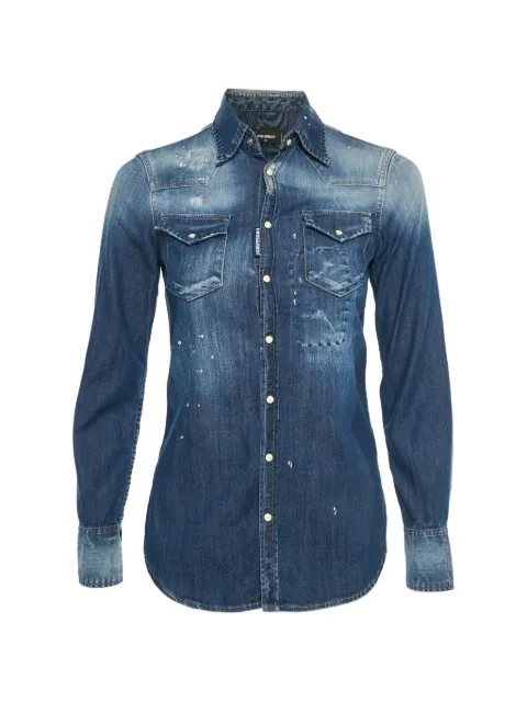 DSQUARED2 distressed denim shirt Blue 1323493