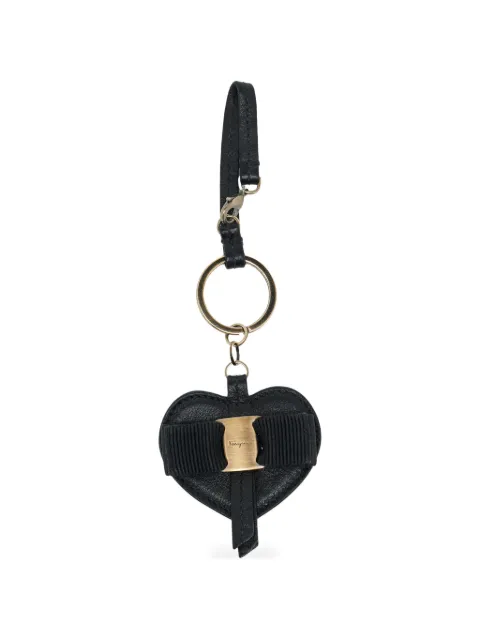 Ferragamo Pre-Owned heart-motif keyring Black 1260555