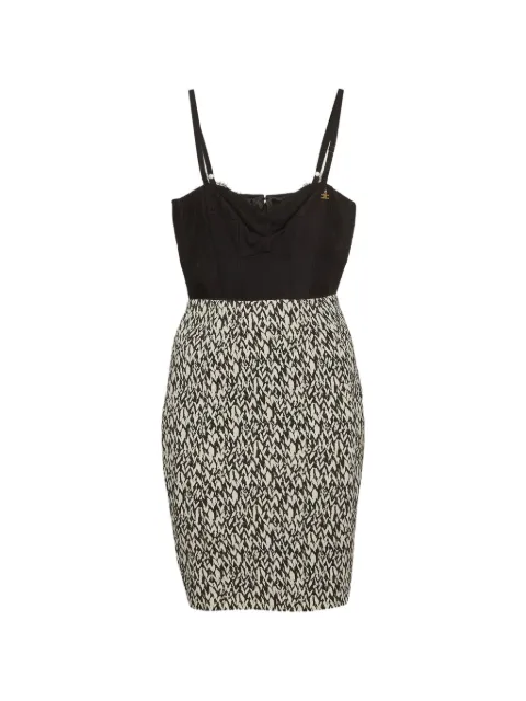 Elisabetta Franchi abstract-print bustier mini dress Black 1332160