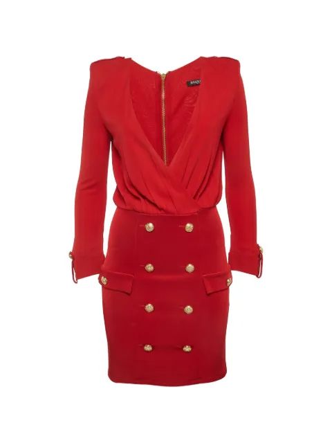 Balmain Pre-Owned double-breasted mini dress Red 1333416
