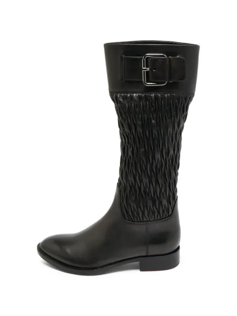 Gucci Pre-Owned ruched buckle-detail boots Black 1267275