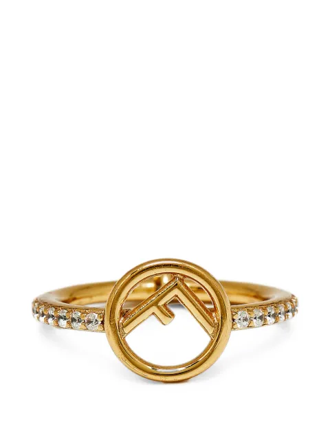 Fendi Pre-Owned F is Fendi crystal-embellished ring Gold 1330946