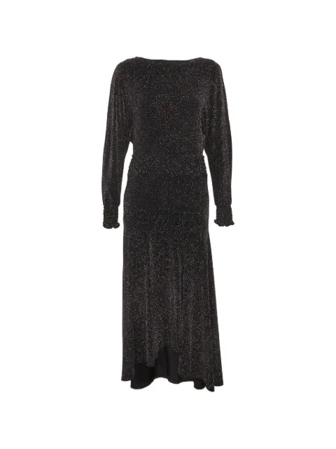 Maje Rio metallic-effect midi dress Black 1309796