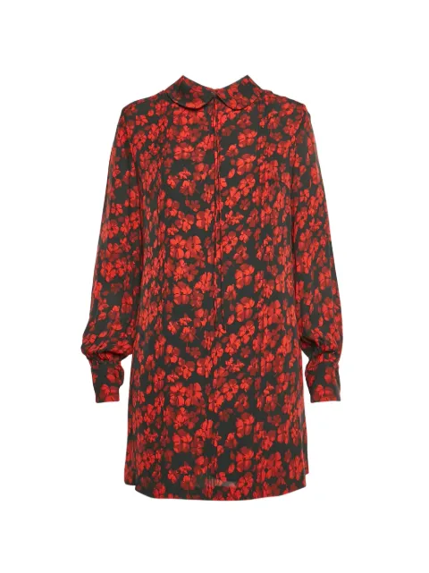 Alexander McQueen Pre-Owned floral-print long-sleeve mini dress Black 1325305