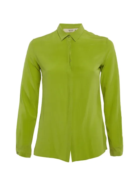 Etro Pre-Owned long-sleeve silk shirt Green 1312206