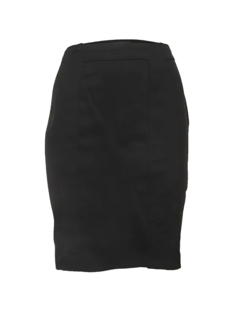 Gucci Pre-Owned gabardine midi skirt Black 1293084