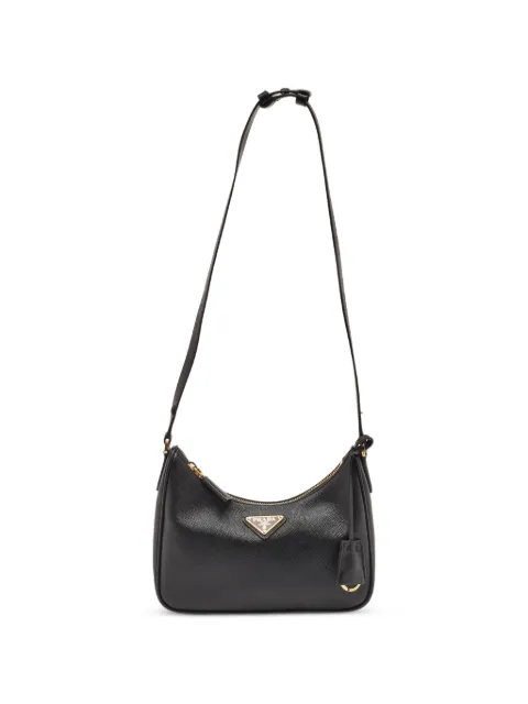 Prada Pre-Owned Re-Edition Saffiano leather shoulder bag Black 1344505