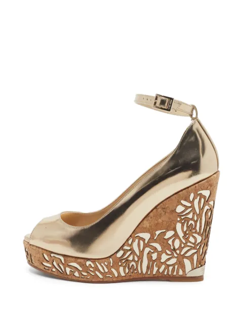 Jimmy Choo Pre-Owned Prova wedge sandals Neutrals 1331359