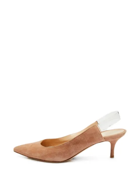 Gianvito Rossi pointed-toe slingback-strap pumps Neutrals 1316480