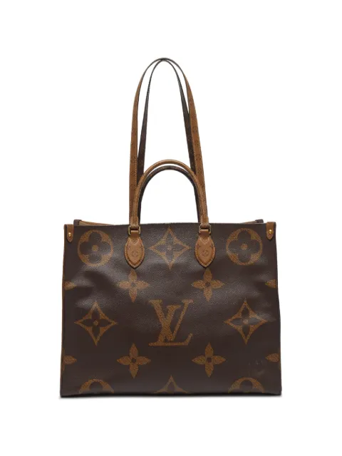Louis Vuitton Pre-Owned 2020 GM OnTheGo Monogram Reverse tote bag Brown 1299664