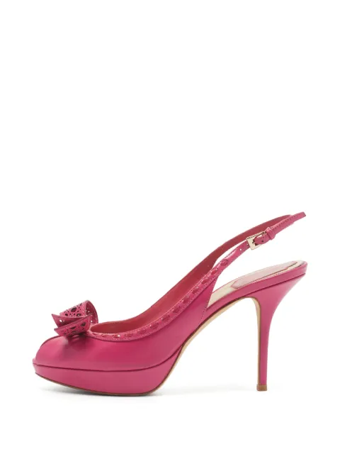 Christian Dior Pre-Owned bow-detail pumps Pink 1331357