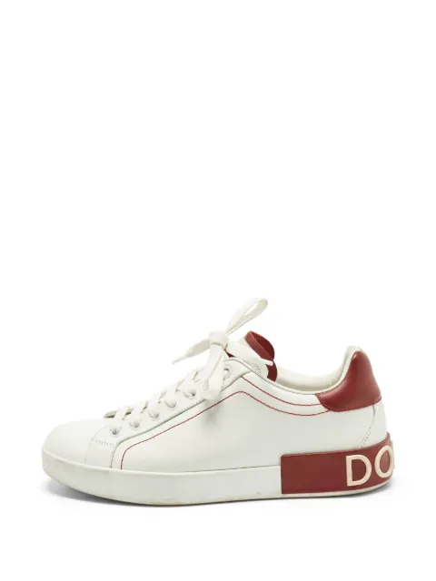 Dolce & Gabbana Pre-Owned Portofino lace-up sneakers White 1294579