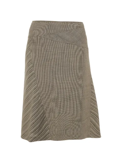 Kenzo Pre-Owned panelled A-line midi skirt Grey 1360546