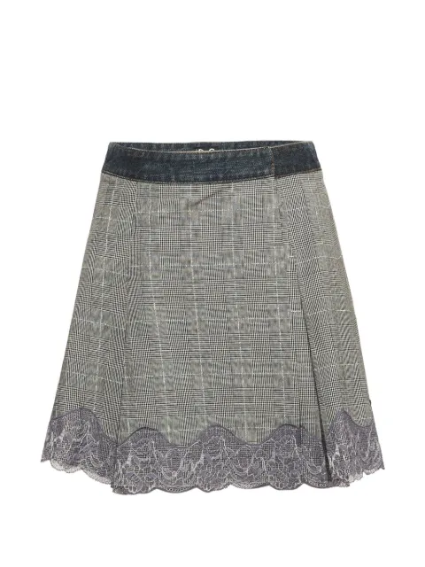 Dolce & Gabbana Pre-Owned lace-trim wrap skirt Grey 1292944