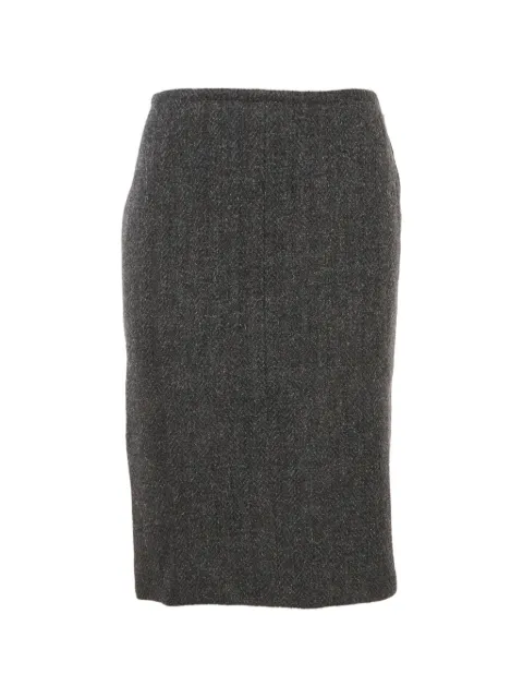 Louis Vuitton Pre-Owned pencil midi skirt Grey 1320607