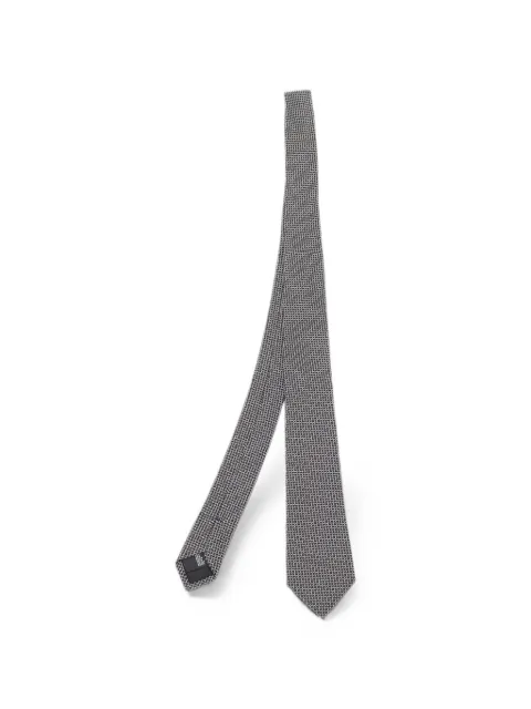 Dolce & Gabbana Pre-Owned patterned skinny tie Black 1332377