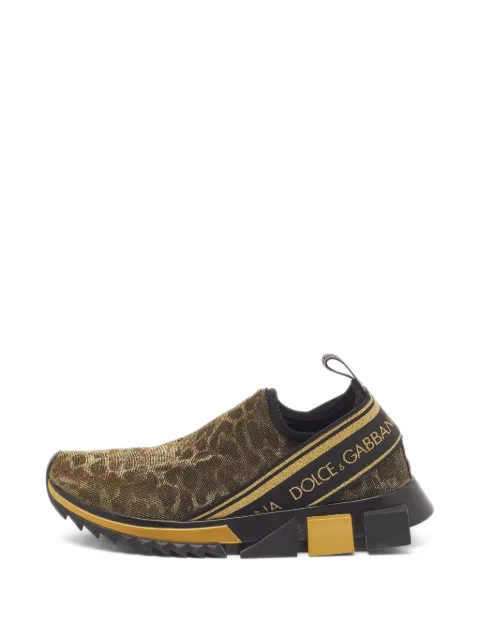 Dolce & Gabbana Pre-Owned Sorrento leopard-print sneakers Brown 1325036