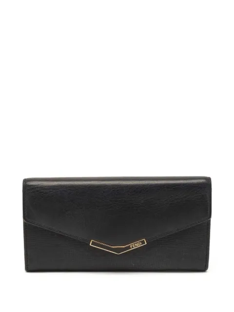 Fendi Pre-Owned 2016 2Jours logo-bar wallet Black 1330937
