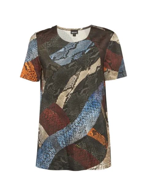 Just Cavalli Vintage snakeskin-print T-shirt Black 1300837