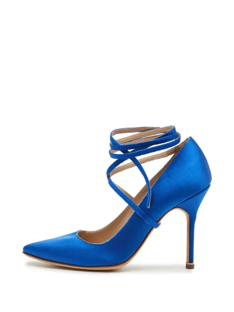 Manolo Blahnik x Vetements ankle-wrap pumps Blue 1312521