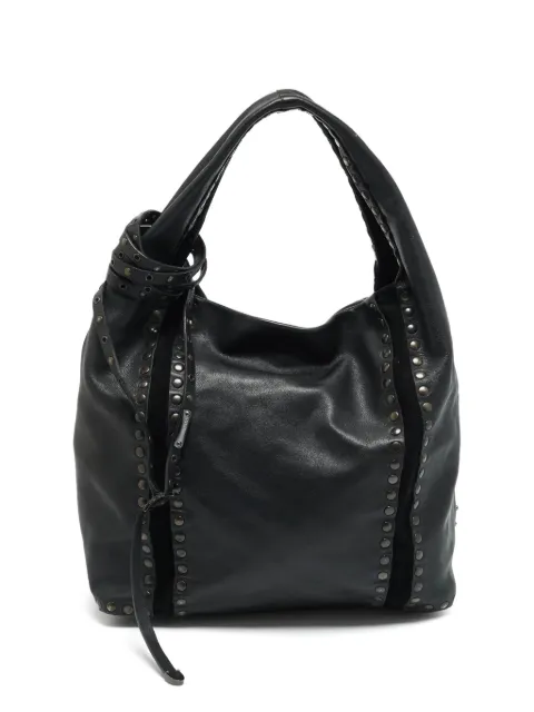 Jimmy Choo Pre-Owned Saba stud-embellished tote bag Black 1286246