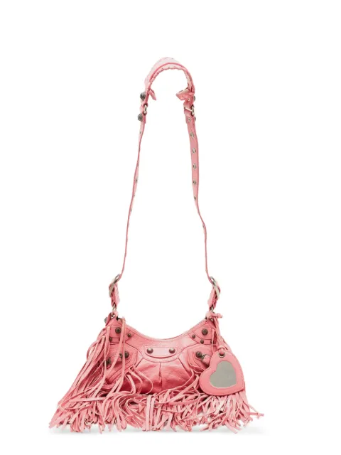 Balenciaga Pre-Owned XS Le Cagole fringe shoulder bag Pink 1342972