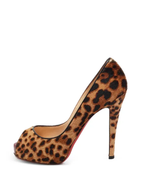 Christian Louboutin Pre-Owned Lady Peep leopard-print pumps Neutrals 1300082