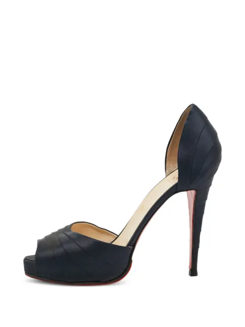 Christian Louboutin Pre-Owned Armadillo D'Orsay pleated pumps Blue 1309329