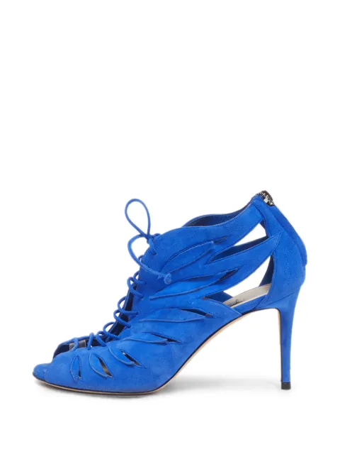 Jimmy Choo Pre-Owned Keenan cut-out sandals Blue 1290168