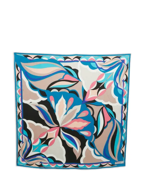 PUCCI Pre-Owned Iride print scarf Blue 1262956