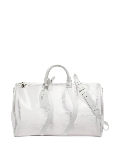 Louis Vuitton Pre-Owned Keepall Bandouliere wavy duffel bag White 1331900