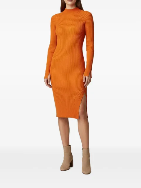Jacquemus Pre-Owned rib-knit midi dress Orange 1356016
