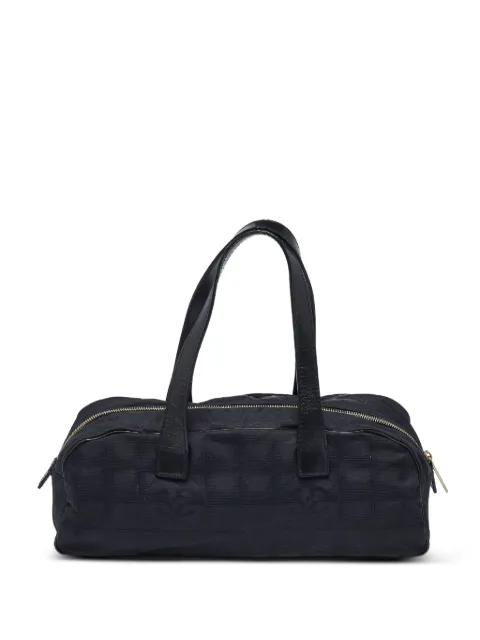 CHANEL Pre-Owned 2003-2004 Travel Ligne logo-print bowler tote bag Black 1279381