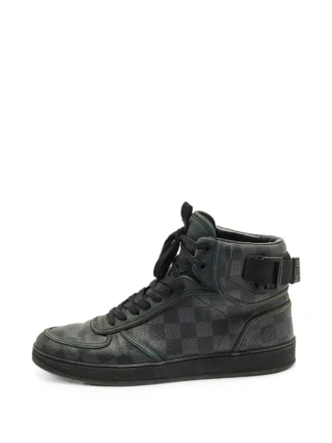 Louis Vuitton Pre-Owned Rivoli lace-up leather sneakers Grey 1277669