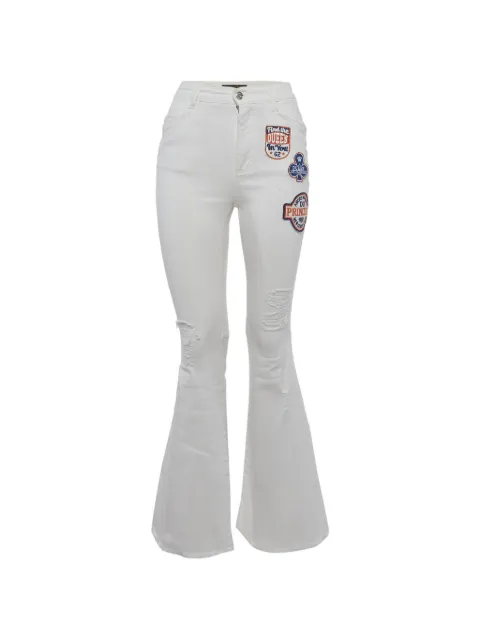 Dolce & Gabbana Pre-Owned applique patch jeans White 1312007