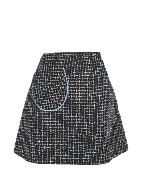 Christian Dior Pre-Owned tweed wrap mini skirt Black 1293133