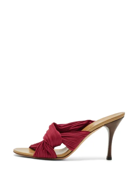 Gucci Pre-Owned pleated knotted sandals Red 1302479