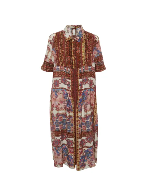 Max Mara printed short-sleeved midi dress Neutrals 1313073