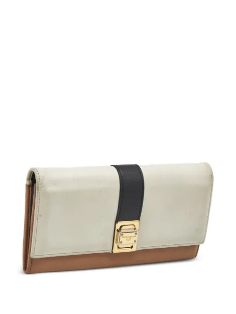 Dolce & Gabbana Pre-Owned twist-lock flap wallet White 1318049