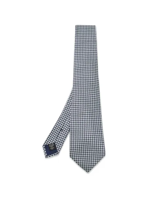 Ermenegildo Zegna Vintage geometric-pattern tie Blue 1360084