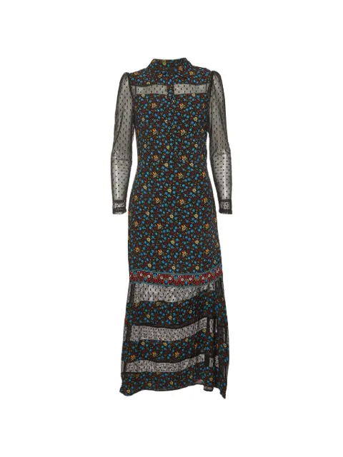 Maje Rezia floral-print maxi dress Black 1362579