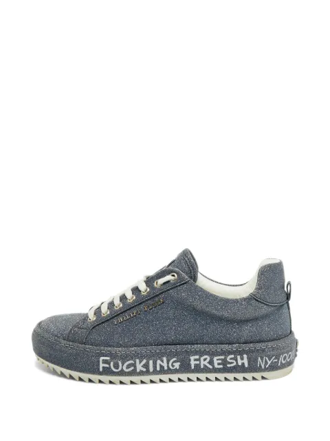 Philipp Plein glitter low-top sneakers Blue 1324267